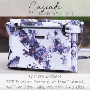 Cascade Crossbody and Clutch PDF Pattern, Written & VIDEO TUTORIAL