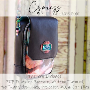 Cypress Cellphone and Crossbody PDF Pattern, Written & VIDEO TUTORIAL