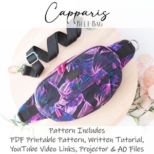 Capparis Belt bag and Crossbody PDF Pattern, Written & VIDEO TUTORIAL