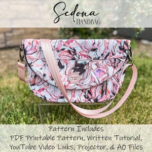 Sedona Handbag PDF Pattern, Written & VIDEO TUTORIAL