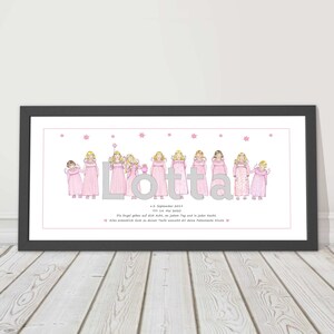 Guardian angel name picture baptism girl baby gift birth image 2