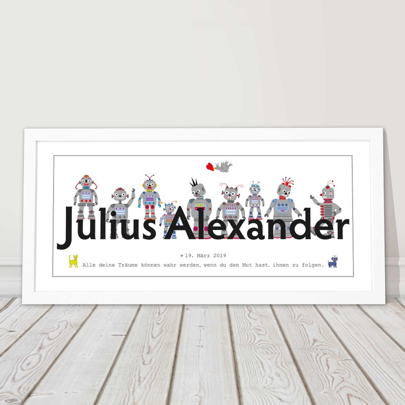 Children's picture personalized name picture baptism gift picture with name image 6
