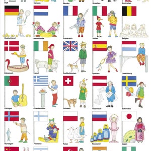 Flaggenposter Kinderzimmer Kinderbild  Schulanfang