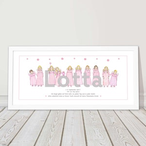 Guardian angel name picture baptism girl baby gift birth image 1