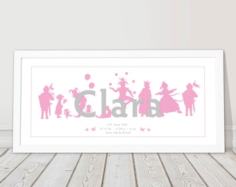 Nursery picture name picture for birth girl personalized baptism gift