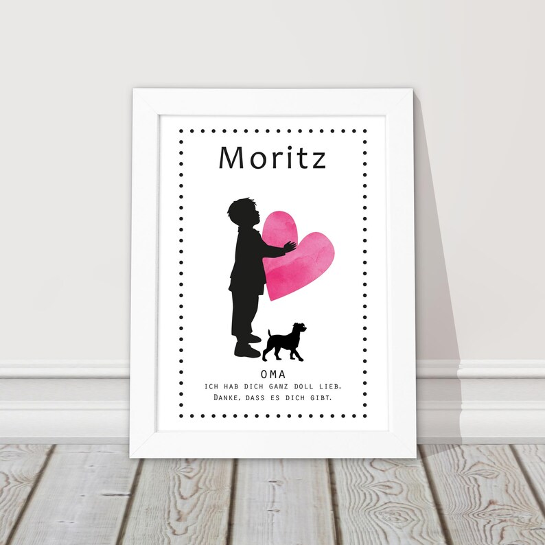 Personalized name picture for mom dad Junge