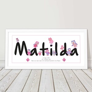 Baby Geschenk Geburt Mädchen Taufgeschenk Bild mit Kinder Name Bild 3