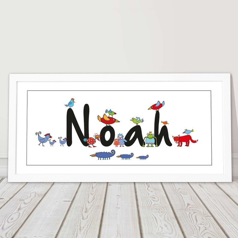 Picture with name personalized gift children's picture image 1