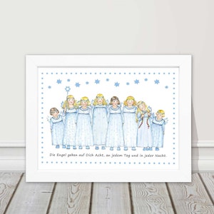 Guardian angel picture personalized with frame weiss