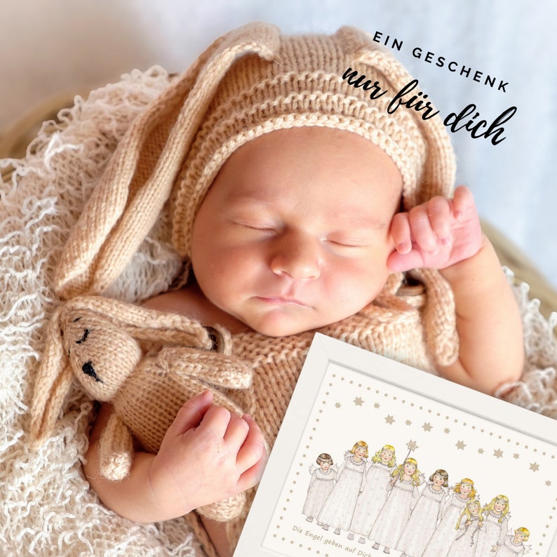 Guardian angel picture baby gift personalized baptism gift image 7