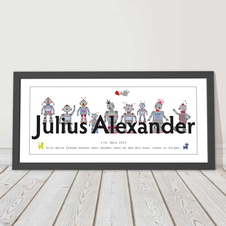 Children's picture personalized name picture baptism gift picture with name image 5