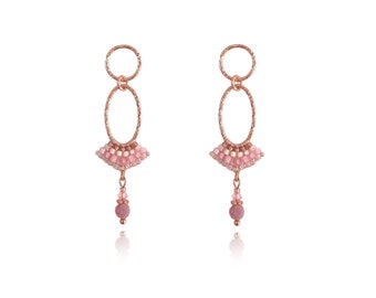 Rosi ear studs 925 silver rose gold plated