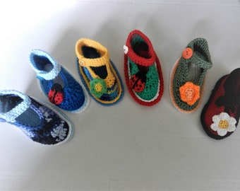 Babyschuhe Krabbelschuhe 3 - 6 Monate verschiedene Farben