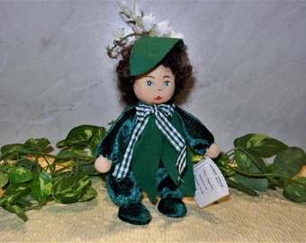 Mini doll flower children bending doll lily of the valley seasonal table spring decoration