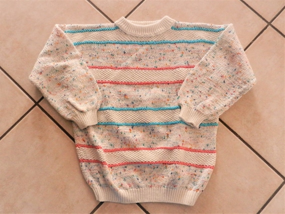 Vintage sweater children's sweater knitted sweate… - image 1