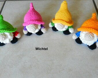 Gnome dwarf amigurumi cotton crocheted