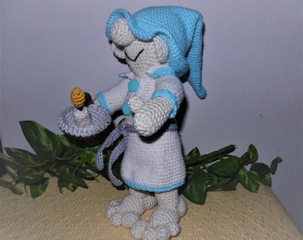 Crocheted sleepwalker amigurumi