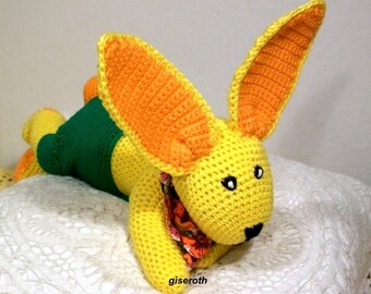 Rabbit Bunny Easter bunny cotton crocheted yellow