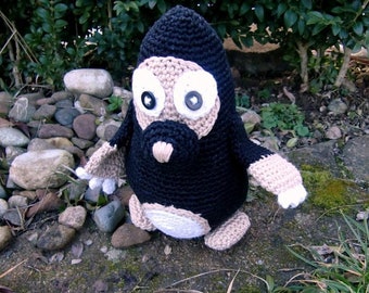 Maulwurf Eddi Amigurumi Baumwolle 17 cm groß