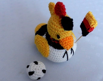 Ente Entchen Fußballspieler Baumwolle Amigurumi