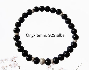 Armband Onyx silber