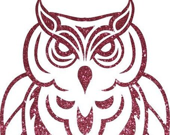 Textile transfer motif Handle owl 12.5 x 20.5 cm