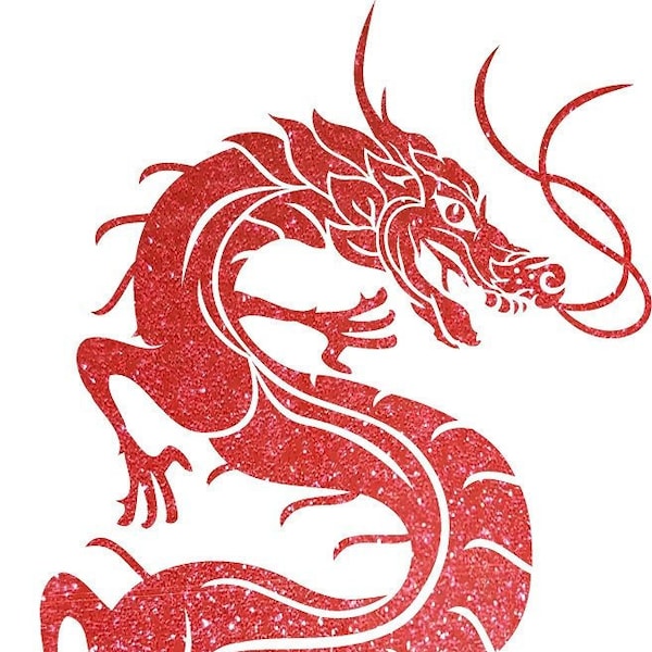 Motif de transfert textile image thermocollante dragon 18 x 29 cm