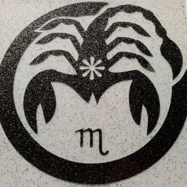 Fer de textile transfert motif Scorpion 12 x 12 cm