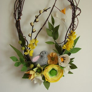 Ghirlanda Di Fiori Di Feltro A Cuore Per Una Cornice Da Appendere O Calamita Bomboniera Idea Regalo Decorazione Romantica E Shabby Chic
