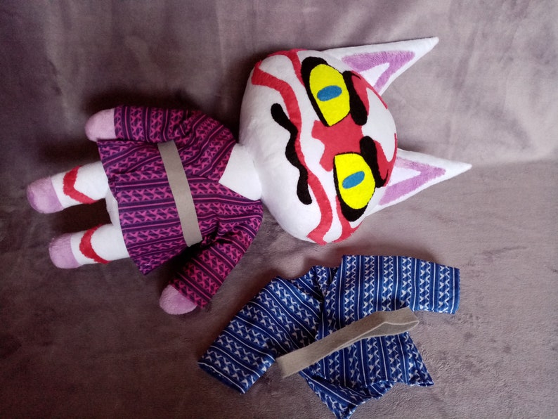 Animal plush toy Kabuki Animal Crossing Cranky cat Custom | Etsy