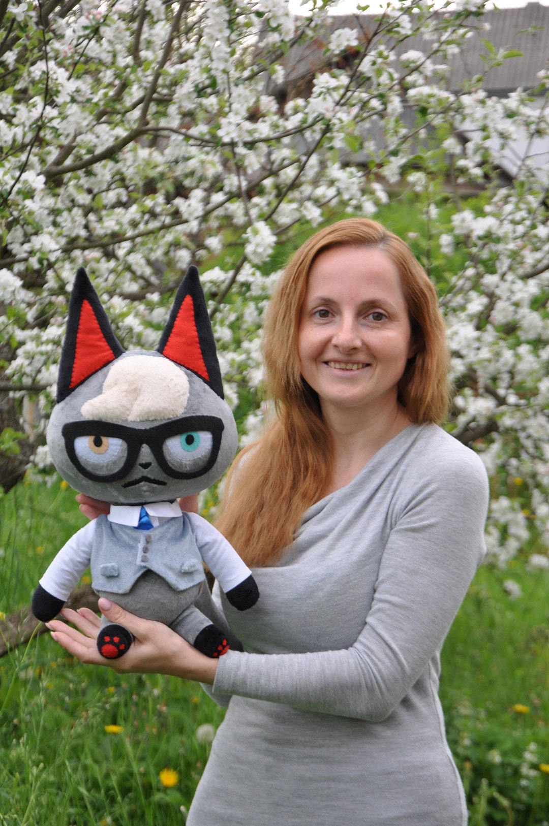 Raymond Animal Crossing Plush Toy Raymond Smug Cat Villager Etsy