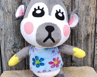 Peluche Shari Animal Crossing Peluche Shari scimmia abitante del villaggio Animal Crossing Peluche fatto a mano Peluche decorativo Shari Realizzato su ordinazione