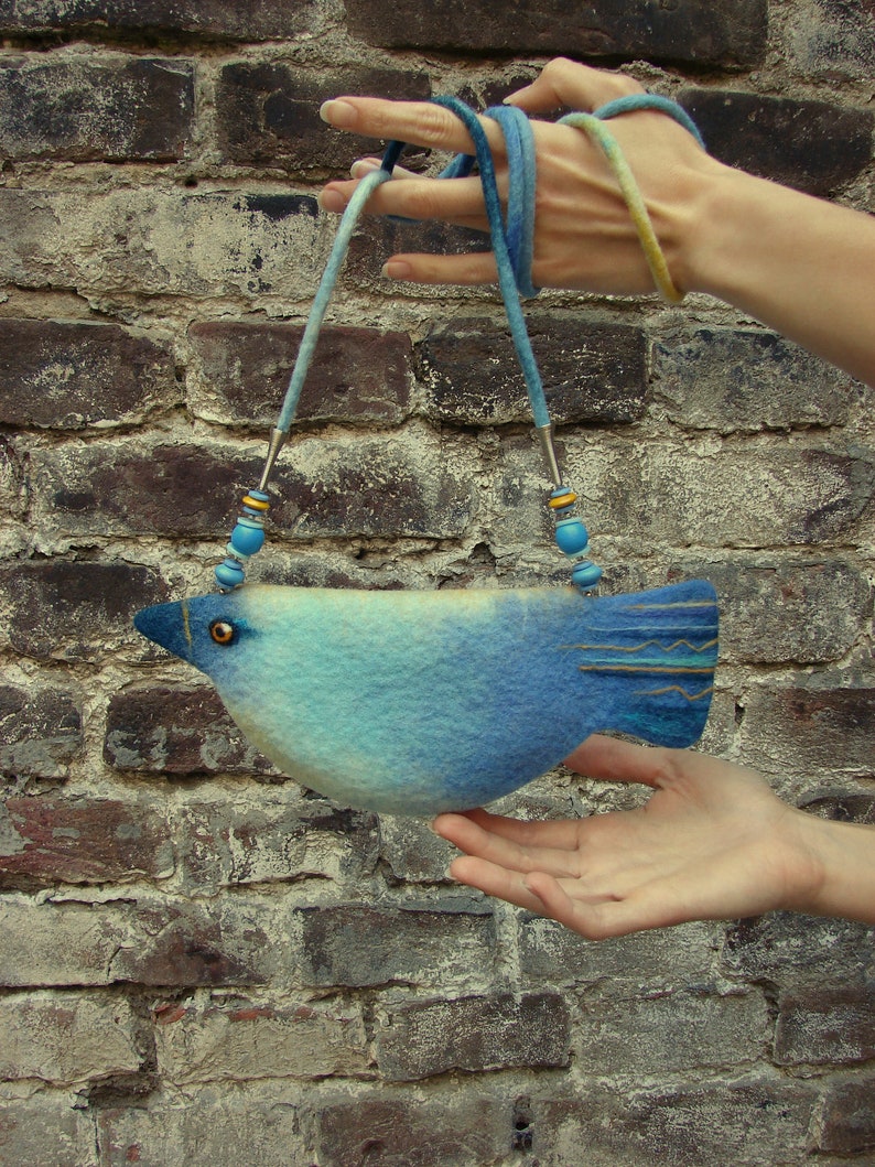 Small Wool Felted Bag Original Wool Purse Animal Bags Etsy