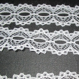 Pizzo di tulle vintage da 3 m, pizzo a pannelli, 2,3 cm, fiocchi, cravatte floreali, cinghie e pizzo sulla biancheria intima