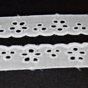 2 m weiße Spitze , 2 cm, Lochspitze, Wäschespitze, Vintage-Spitze, gute Ware, BW