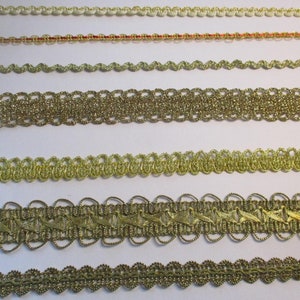 III. 2 m Brokatborte/ Posamentenborte ,  um 1.5 cm, verschiedene, DIY, Nähen, Verzieren, Dekorieren, Hutmacherei, Mittelalter LARP, Theater