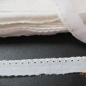 Angebot: 5 m/10 m weiße Spitze , 1,5 cm, Lochspitze, Wäschespitze, Vintage-Spitze, gute Ware, BW
