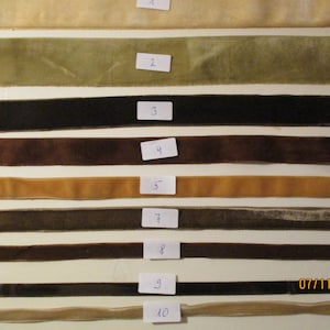 Fita de veludo marrom - variações bege, 9 mm - 50 mm, pacote de 1 m - 3 m dependendo da largura, DIY, trajes tradicionais, fantasias, marrom vintage - bege