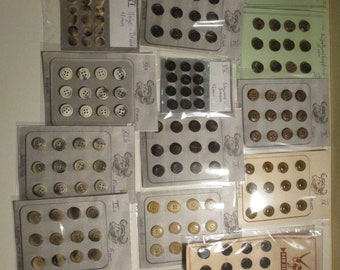 von 1,3 bis 2,7 cm je 6 oder 8 oder 12 Stück Vintage Büffelhornknöpfe