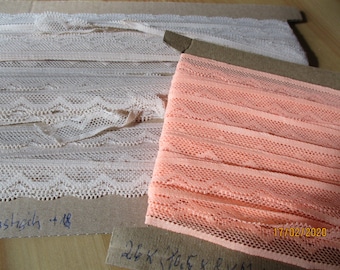 2 m lace beige, salmon, anthracite, elastic, tulle lace, lingerie lace