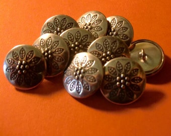 Bouton métal 5 x 1,7 cm, bouton costume, bouton décoré
