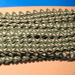 2m Vintage Zackenlitze, 0,8 cm, grün-weiß, Nähen, Kinderkleidung, textile Verzierung