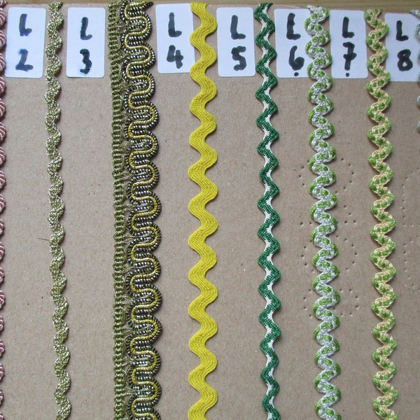 2 m Borten und Litzen, 15 Sorten zur Auswahl, braid and ribbons, fili e trecce,