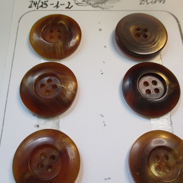 XV. 24/25 mm buffalo horn buttons, dark, various, men's jackets, coats, winter jackets, women's jackets, cardigans, decoration