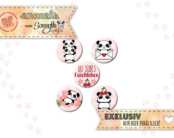 Enamel Sticker "Einfach Pandastisch" Rosa