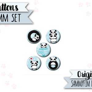 Knopen (platte rug) "Simple Panda Table" Blauw