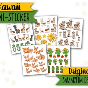 Kawaii Mini-Sticker "Ab in die Wüste"