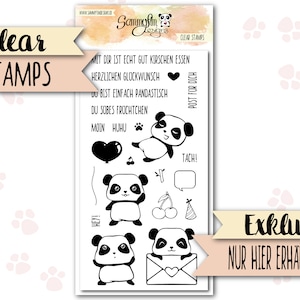 Duidelijke stempels "Simply Panda Table"