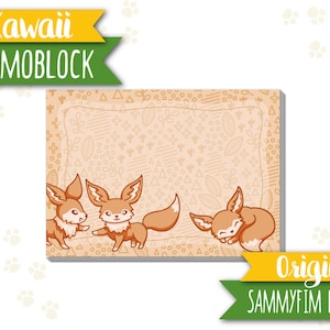 Kawaii Mini-Memoblock "Desert Fox" (DIN A7)