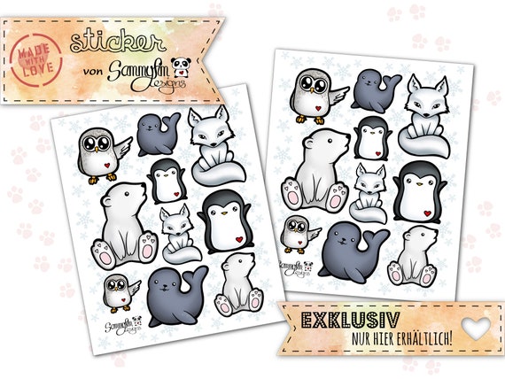 Kawaii Sticker Arctic Adventure Etsy
